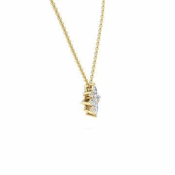 White Diamond Flower Necklace - Keira
