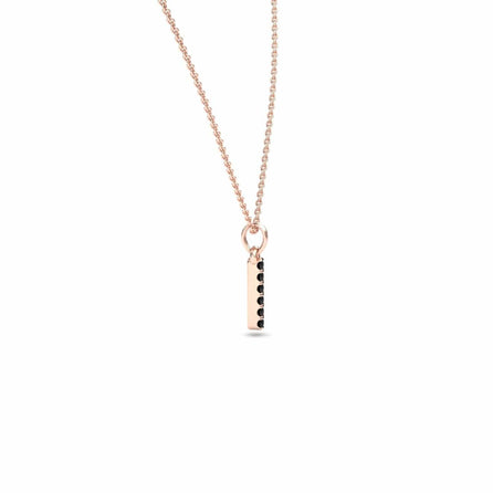 Black Diamond Vertical Bar Necklace - Lalita