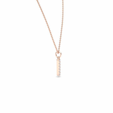 White Diamond Vertical Bar Necklace - Lalita