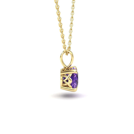 Amethyst Solitaire Necklace - Aaradhya