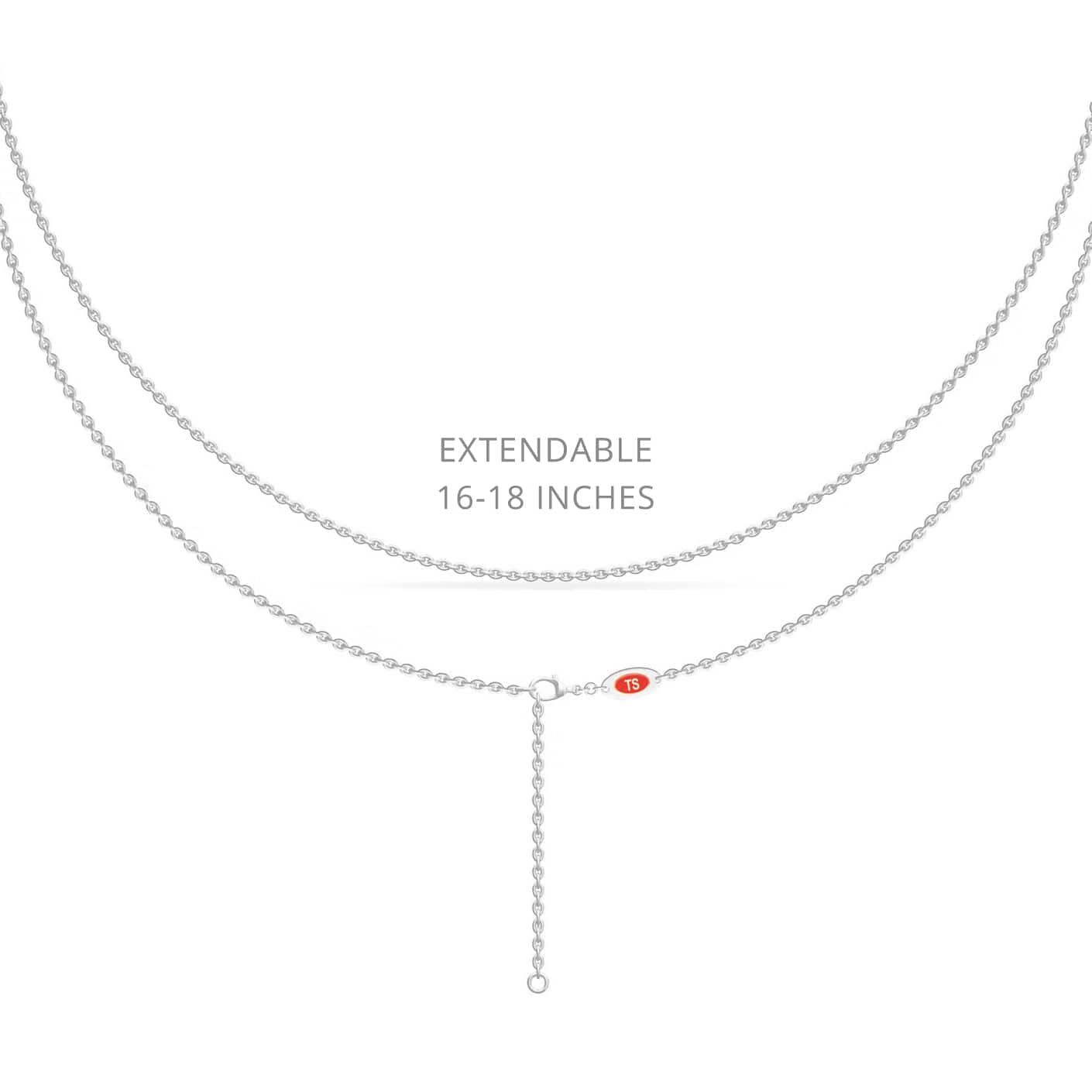 Lab Grown Blue Sapphire & Diamond Halo Necklace - Yvonne