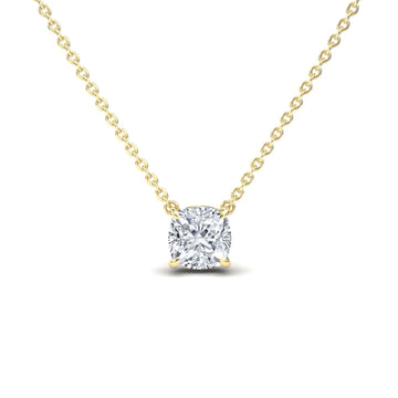 Moissanite Solitaire Necklace - Breanna
