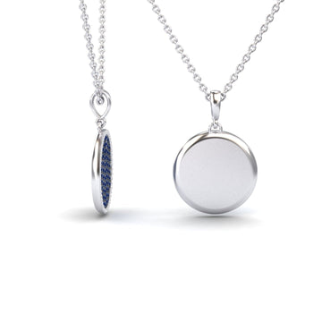 Blue Sapphire & Ruby Dual-Tone Necklace - Ciara