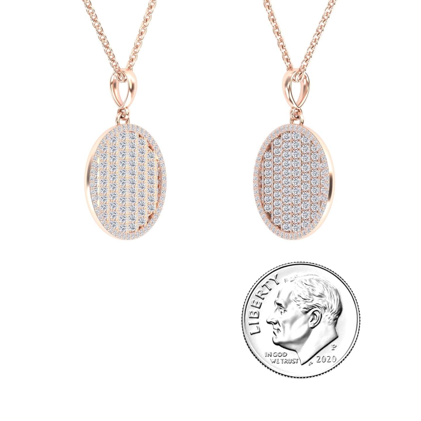 White Diamond Dual-Tone Necklace - Ciara