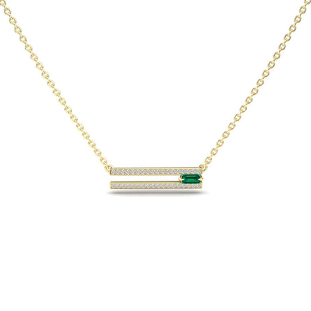 Peridot & Diamond Bar Necklace - Beatriz