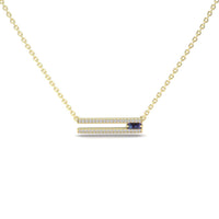 Lab Grown Alexandrite & Diamond Bar Necklace - Beatriz