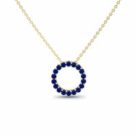 Blue Sapphire Circle Necklace - Ivanka