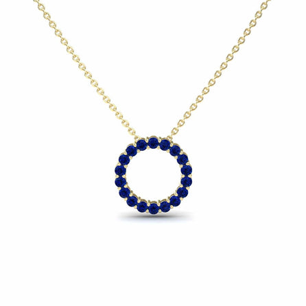 Blue Sapphire Circle Necklace - Ivanka