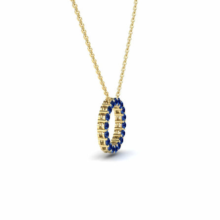 Blue Sapphire Circle Necklace - Ivanka
