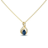 London Blue Topaz & Diamond Infinity Twist Necklace - Maddison