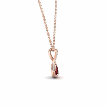 Ruby & Diamond Infinity Twist Necklace - Maddison