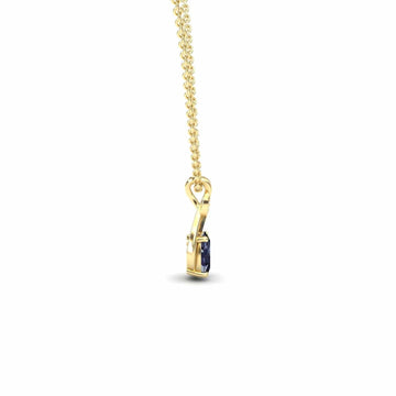 Lab Grown Alexandrite & Diamond Swirl Necklace - Natalia