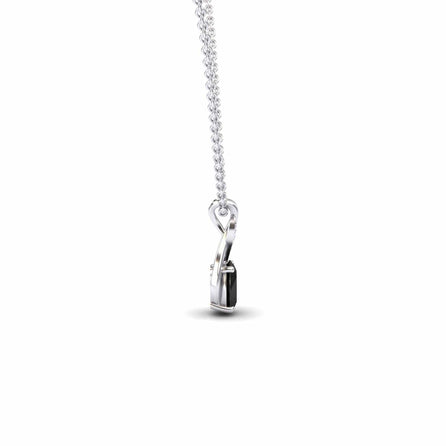 Black & White Diamond Swirl Necklace - Natalia