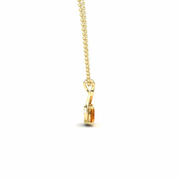 Citrine & Diamond Swirl Necklace - Natalia