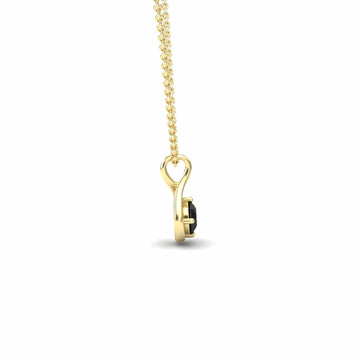 Black Diamond Infinity Teardrop Necklace - Paulina