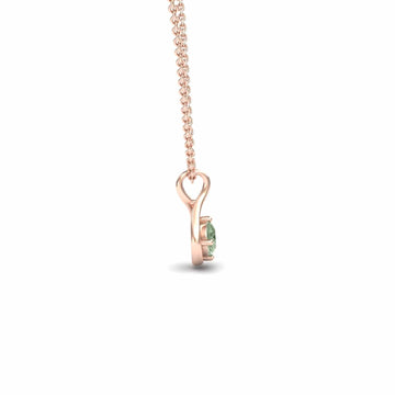 Green Amethyst Infinity Teardrop Necklace - Paulina