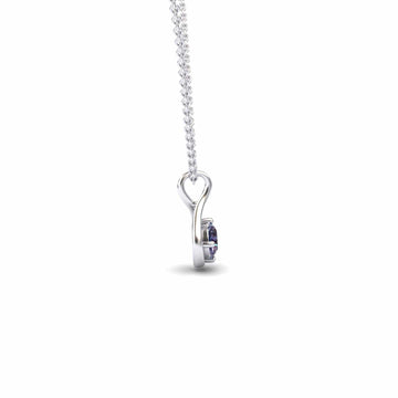 Lab Grown Alexandrite Infinity Teardrop Necklace - Paulina