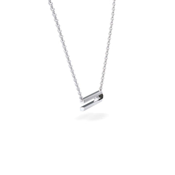 Black Diamond Bar Necklace - Cecilia
