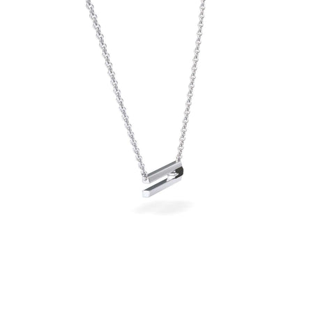 Black Diamond Bar Necklace - Cecilia