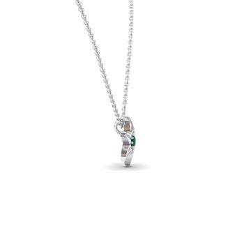 Emerald Floral Swirl Necklace - Dara