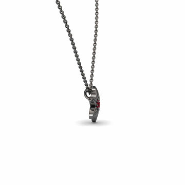 Ruby Floral Swirl Necklace - Dara