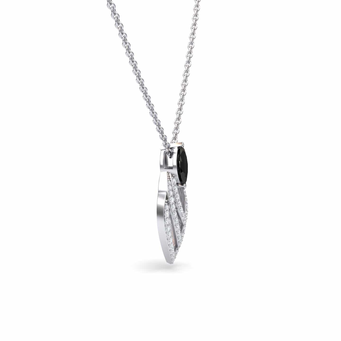 Black & White Diamond Layered Necklace - Salma