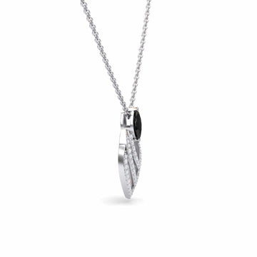 Black & White Diamond Layered Necklace - Salma