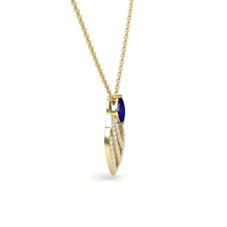 Blue Sapphire & Diamond Layered Necklace - Salma