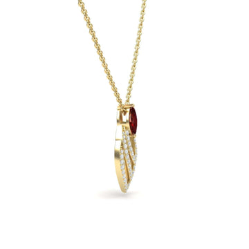 Ruby & Diamond Layered Necklace - Salma