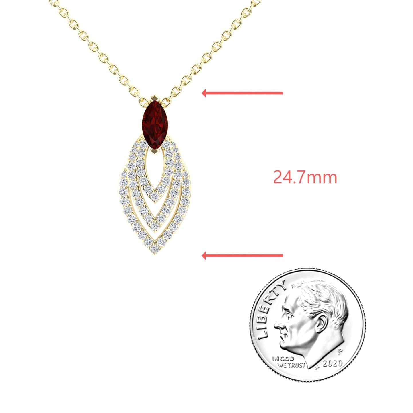 Ruby & Diamond Layered Necklace - Salma