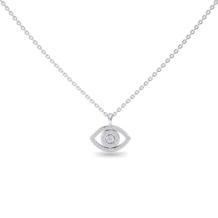 White Diamond Eye Necklace - Elise
