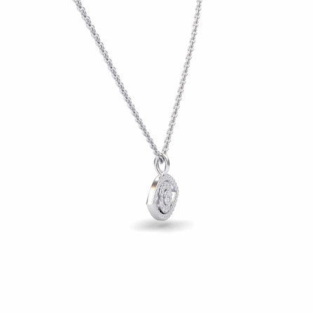 White Diamond Eye Necklace - Elise