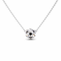 Black Diamond Bloom Floral Necklace - Guinevere