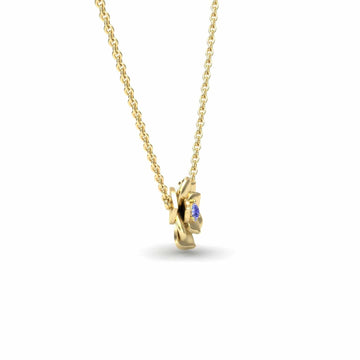 Tanzanite Bloom Floral Necklace - Guinevere