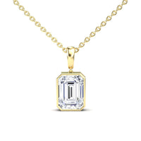 White Moissanite Solitaire Necklace - Jovana