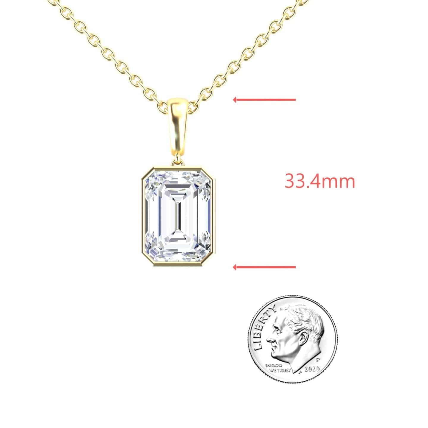 White Moissanite Solitaire Necklace - Jovana