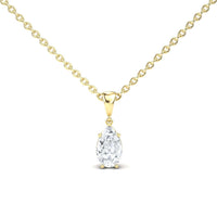 Moissanite Four Prong Solitaire Necklace - Kirsten
