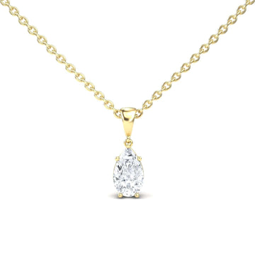 Moissanite Four Prong Solitaire Necklace - Kirsten