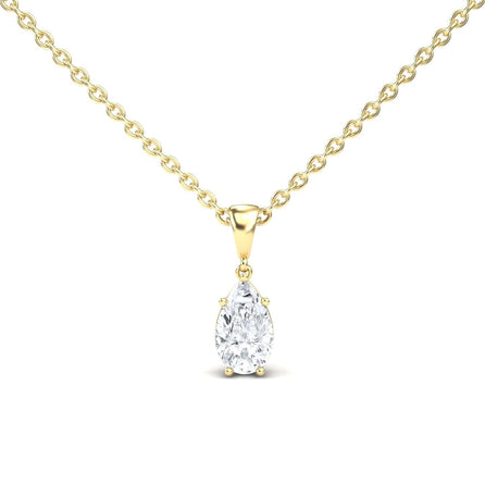 Moissanite Four Prong Solitaire Necklace - Kirsten