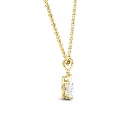 Moissanite Four Prong Solitaire Necklace - Kirsten