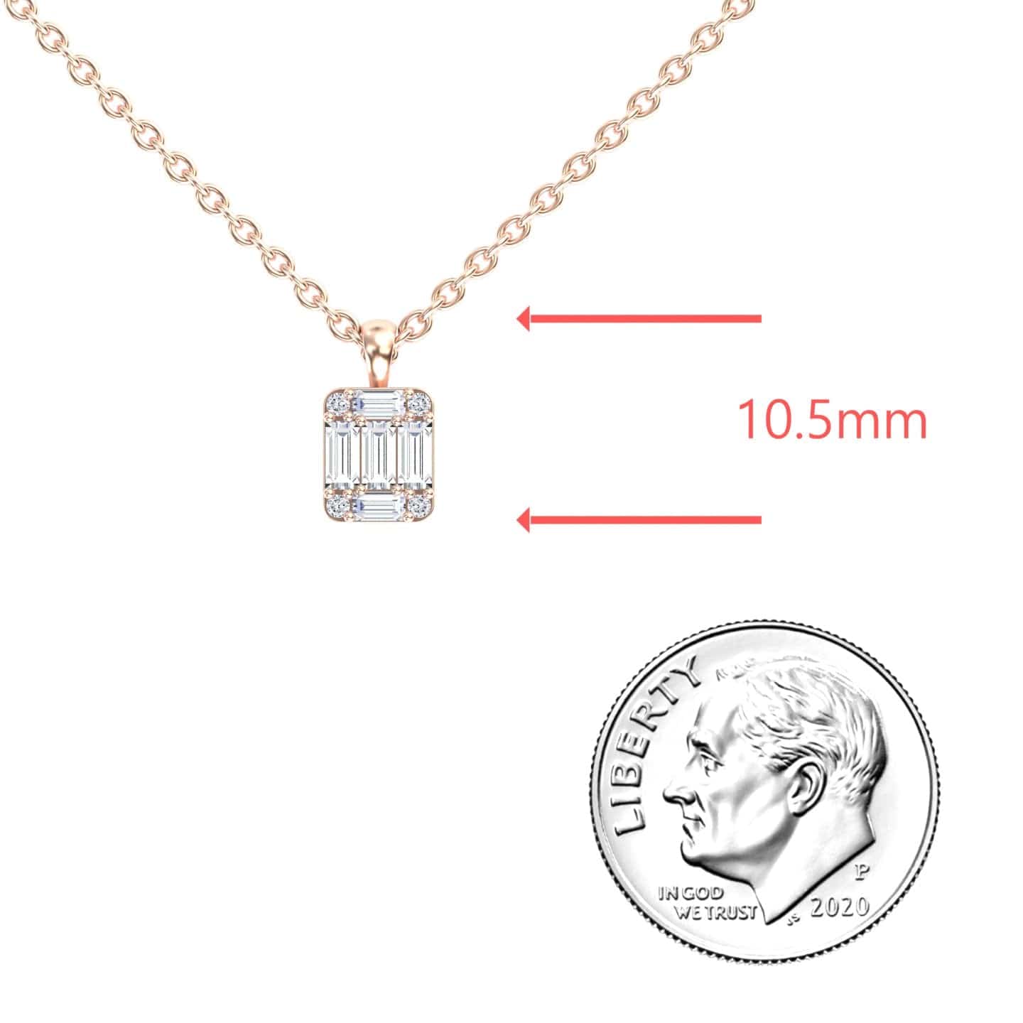 White Diamond Modern Cluster Necklace - Esther