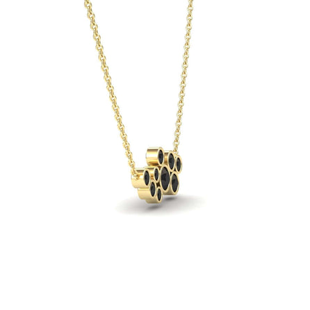 Black Diamond Bubble Necklace - Harini