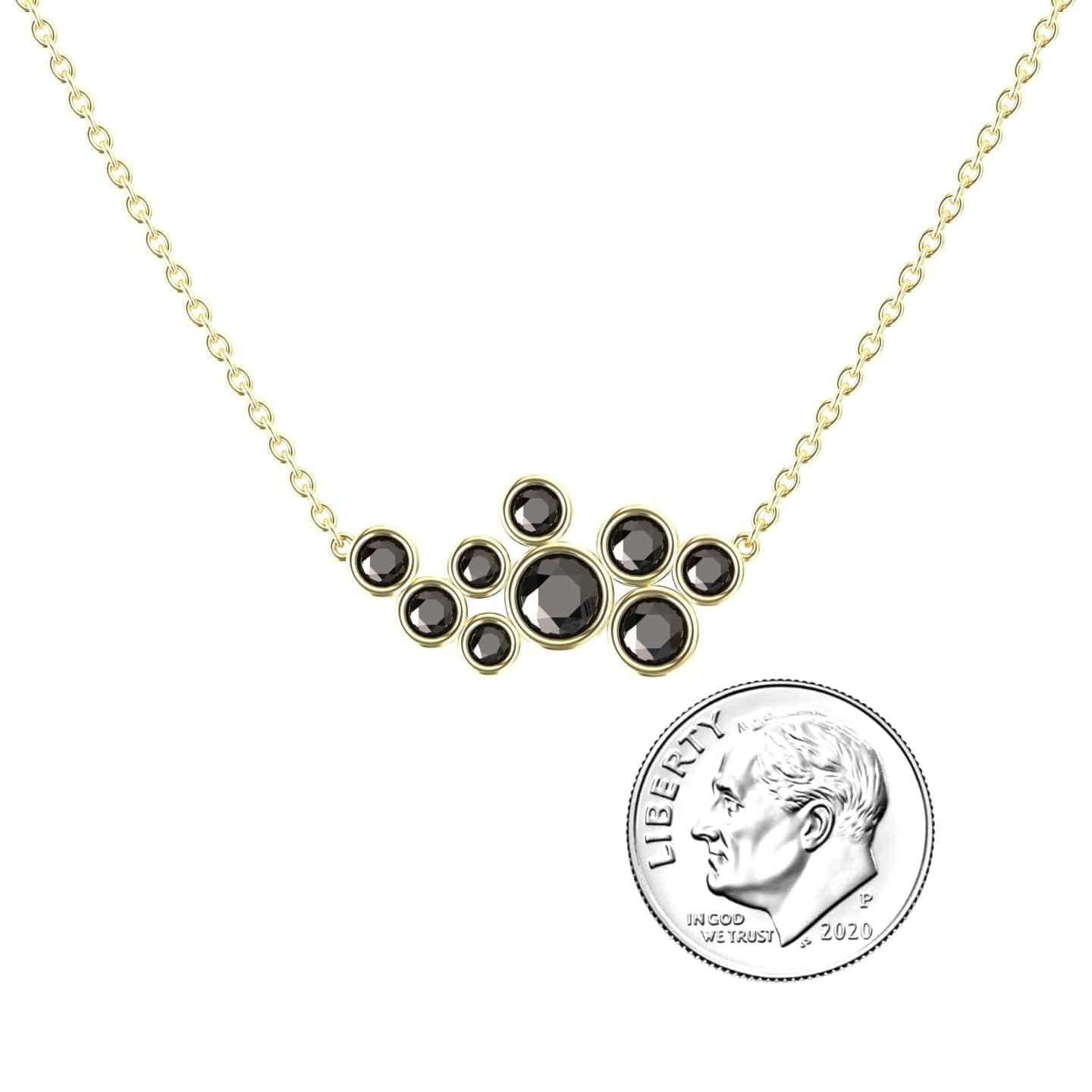 Black Diamond Bubble Necklace - Harini