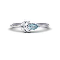 Aquamarine & Diamond Fancy Ring - Julia