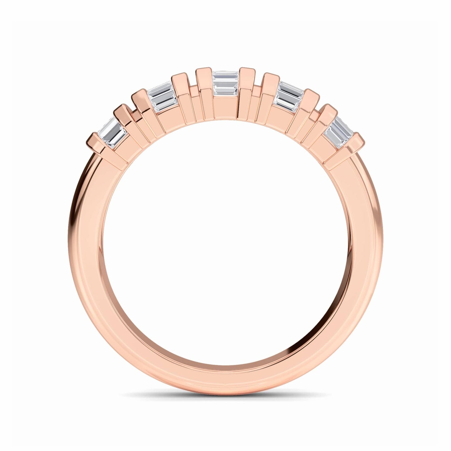 White Diamond Channel Set Band - Mya