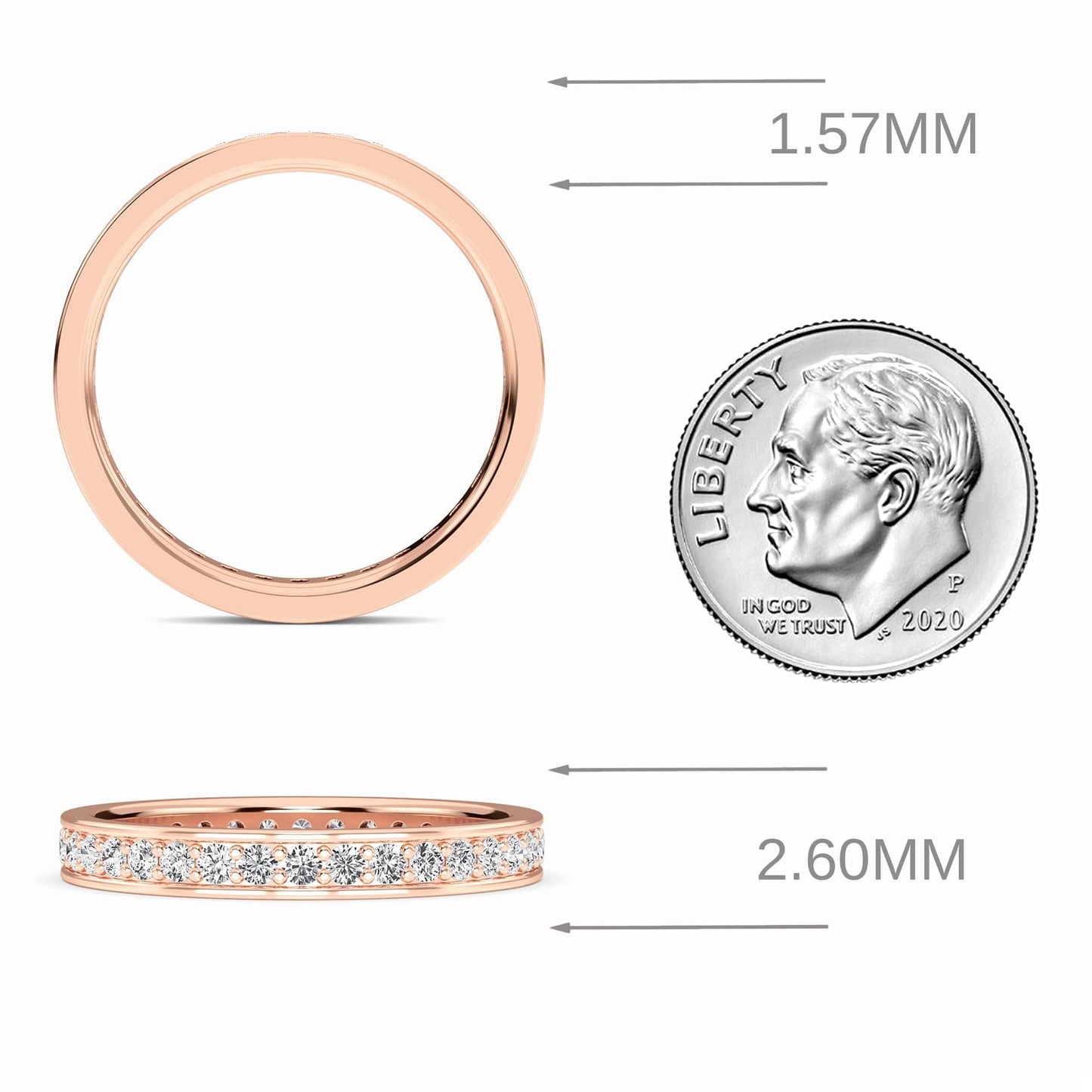 White Diamond Channel-Set Eternity Band - Maeve