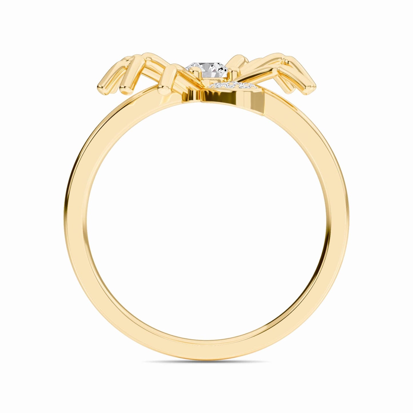 White Diamond Spider Statement Ring - Ainsley