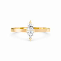 White Diamond Triangle Statement Ring - Shalini
