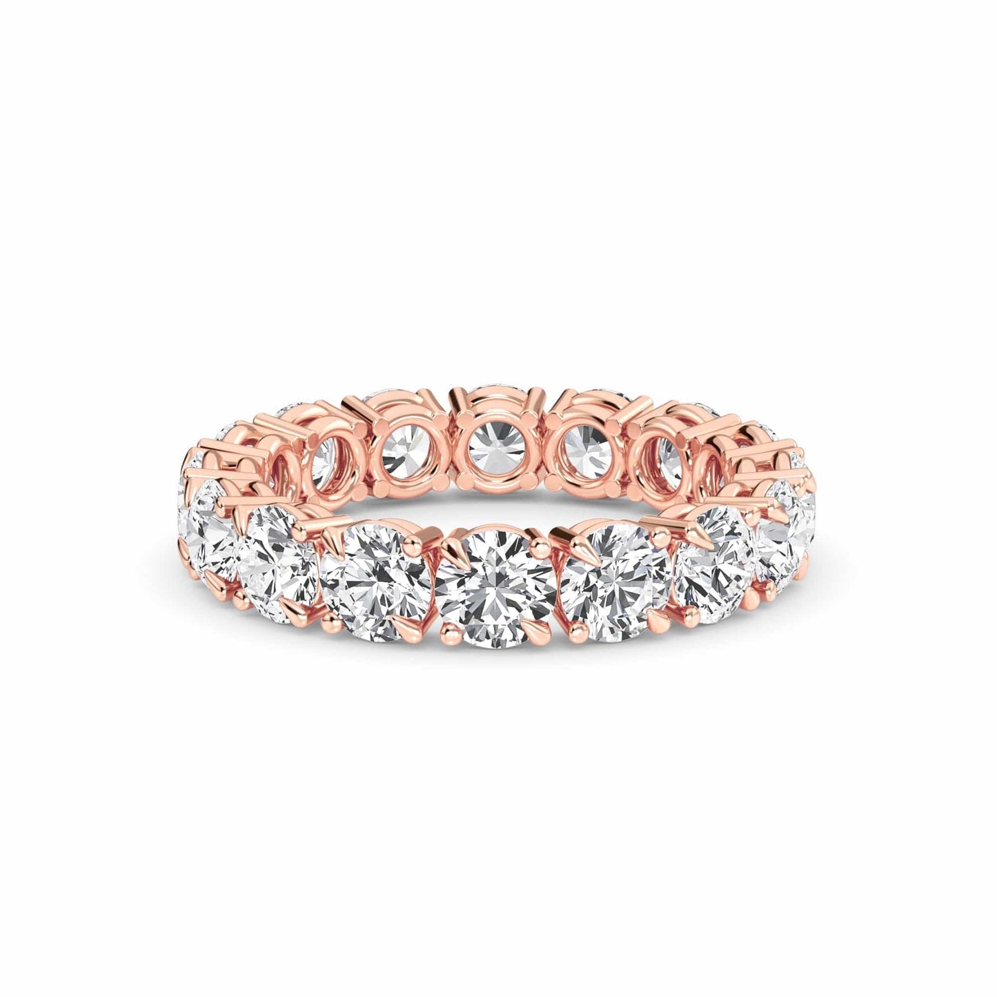 White Diamond Prong Set Eternity Band - Mehak