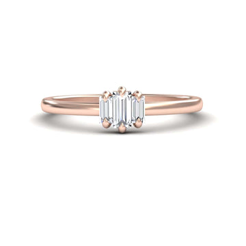 White Diamond Three Stone Ring - Marina